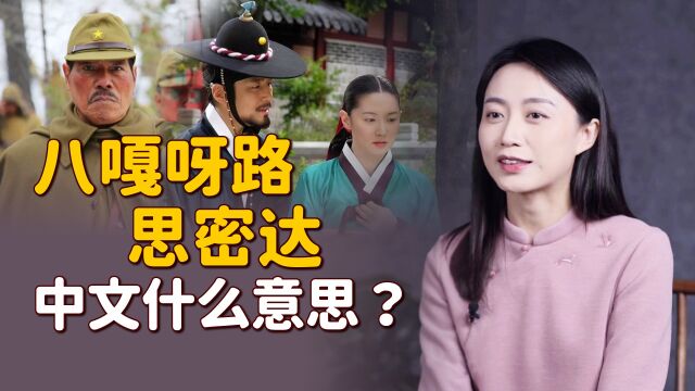 “八嘎呀路”和“思密达”,都是什么意思?跟汉语有啥关系?