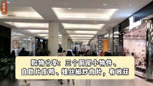 购物分享:三个厨房小物件、自助片皮鸭、螺丝椒炒肉片,有收获