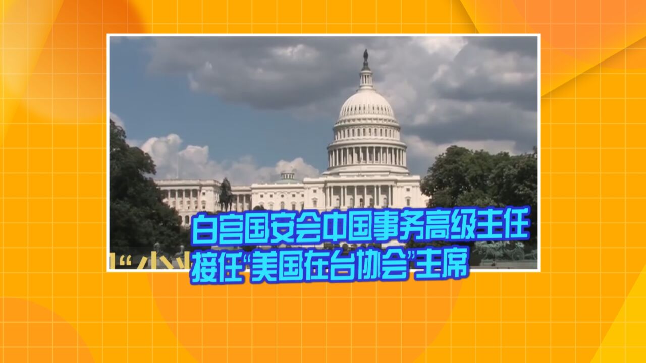 白宫国安会中国事务高级主任接任“美国在台协会”主席