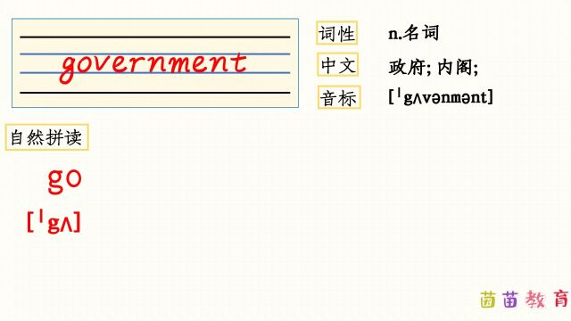 自然拼读:government