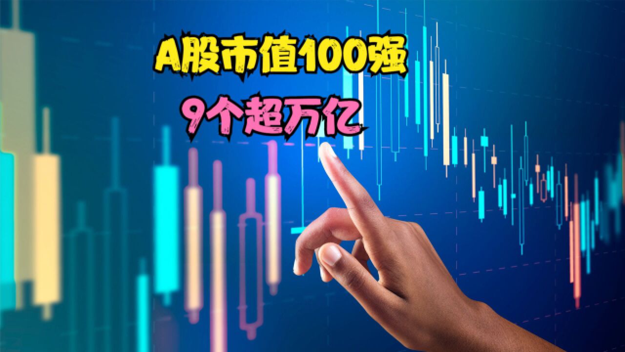 2023最新中国A股市值100强!超万亿的有9个,比亚迪第14