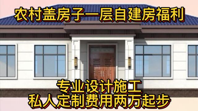 农村盖房子一层自建房福利,专业设计施工,私人定制费用两万起步