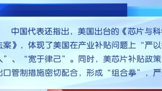 中国呼吁世贸组织对美违规做法加强监督