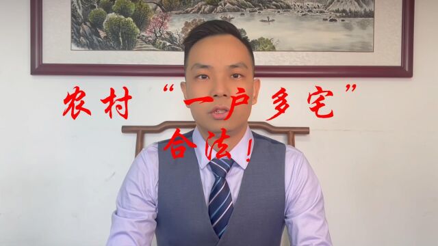 农村“一户多宅”合法