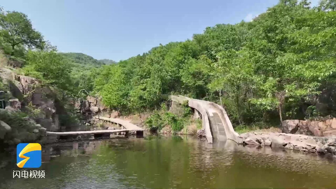 滕州莲青山换“夏装” 飞瀑流泉青峦叠翠