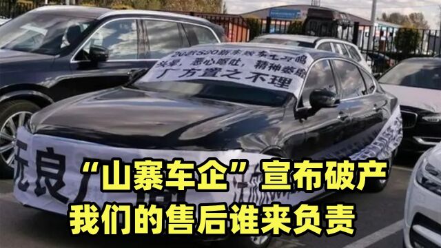 “山寨车企”宣布破产,可坑惨30万车友车主们:我们售后谁负责