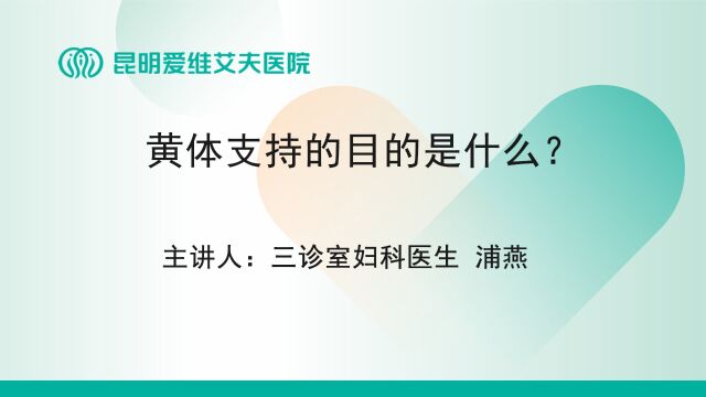 昆明爱维艾夫试管婴儿医院:黄体支持的目的是什么?