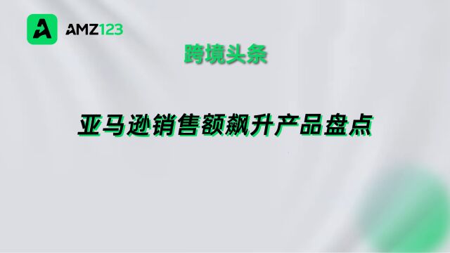 亚马逊今年以来销售额飙升的各类产品盘点