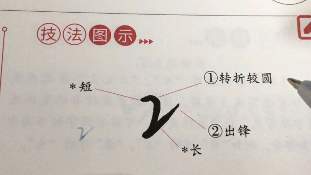 行书“2”字符的写法技法及例字讲解