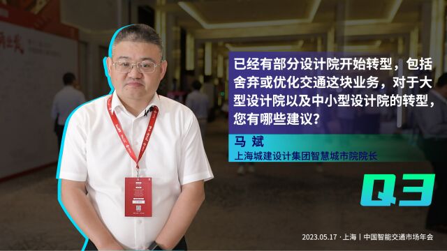 已经有部分设计院开始转型,包括舍弃或优化交通这块业务,对于大型设计院以及中小型设计院的转型,您有哪些建议?