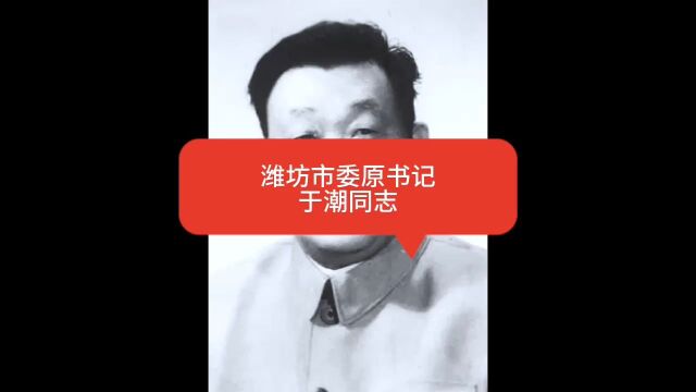 潍坊市委原书记——于潮