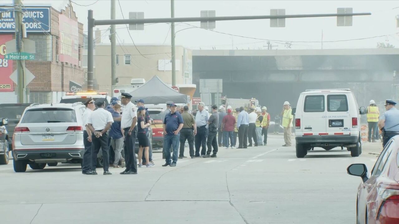 美国费城油罐车起火事故致州际公路路段垮塌