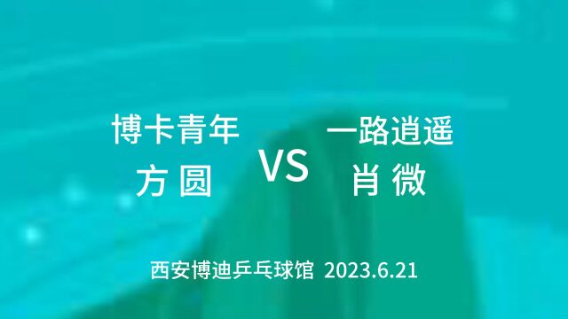 2023年“迎端午”博迪乒乓对抗赛(博卡青年)方圆vs肖微(一路逍遥)