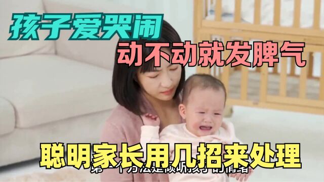 孩子爱哭闹、动不动就发脾气?聪明家长用几招来处理