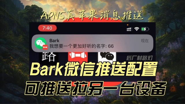 微信多开使用pkc功能配合bark实现消息推送 真苹果推送APNS