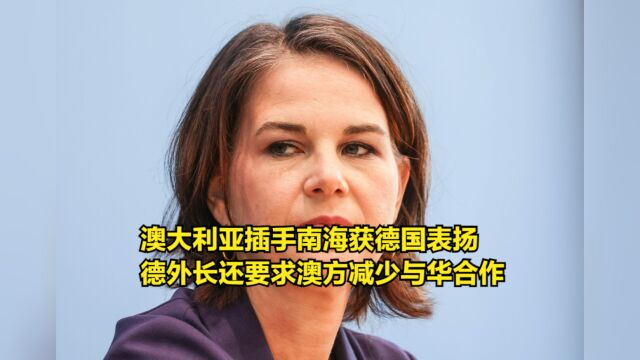 澳大利亚插手南海获德国表扬,德外长还要求澳方减少与华合作