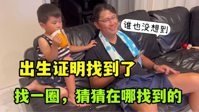 海渡的出生证明找到了,一家人可以推进回国计划,猜落在哪了?