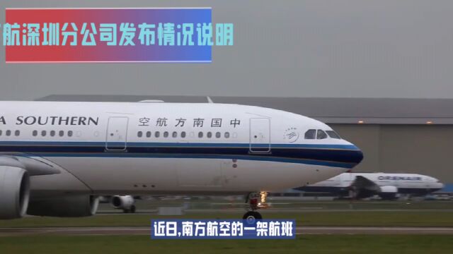 南方航空公司深圳发布说明什么呢