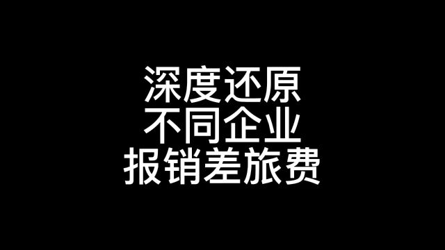 深度还原不同企业报销差旅费