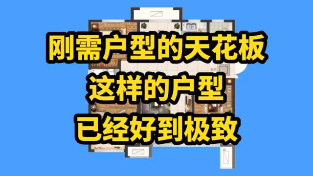 这样的户型,就是刚需户型的天花板!面积虽然,布局已经好到极致