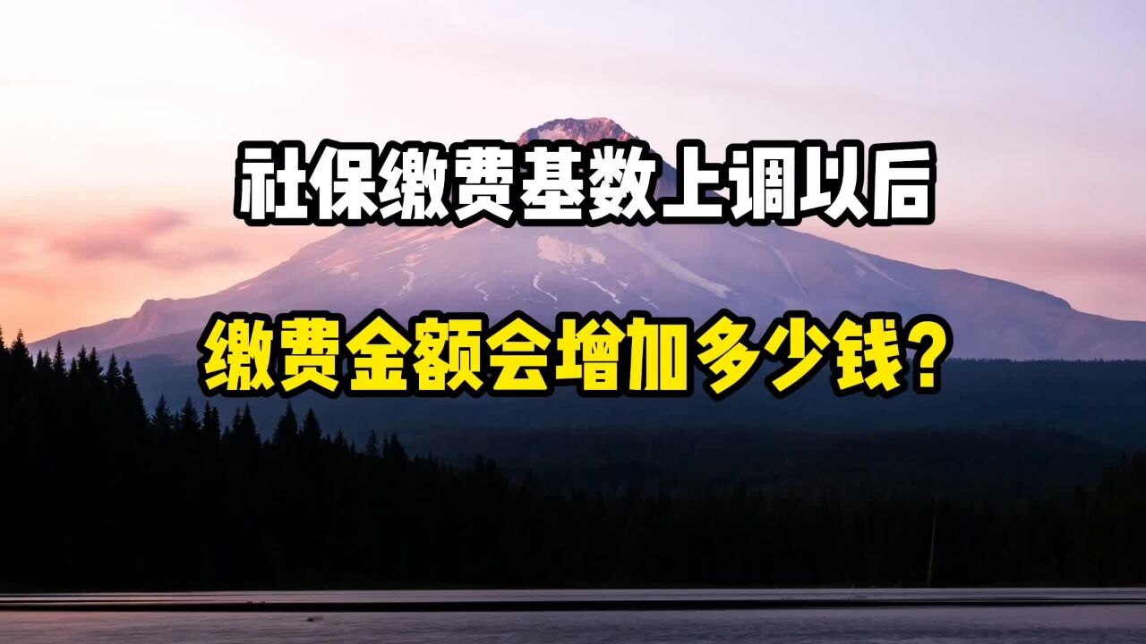 社保缴费基数上调以后,缴费金额会增加多少钱?