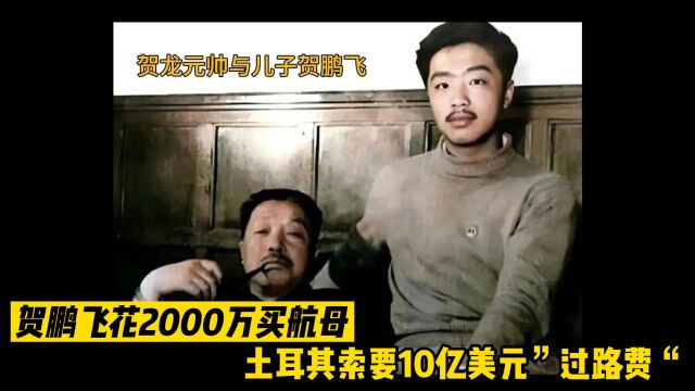 贺龙元帅的儿子贺鹏飞,2000万买航母,土耳其想“勒索”10亿过路费