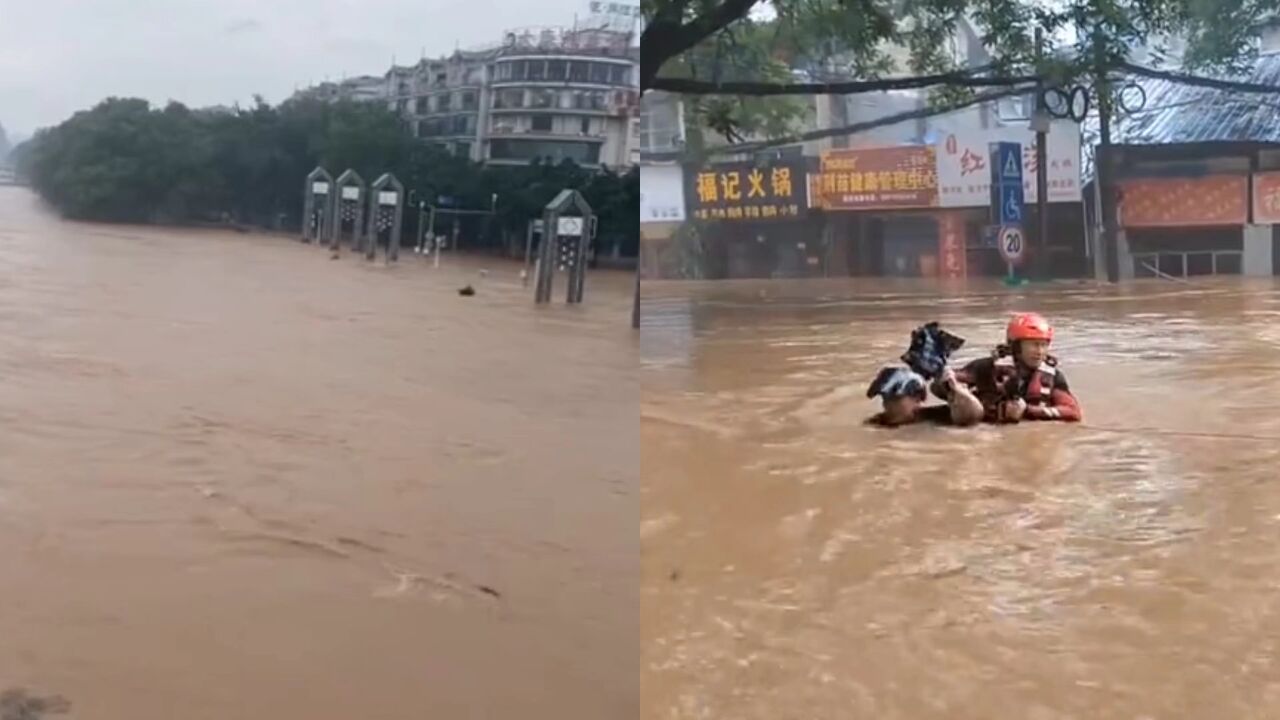 搜救队主任谈桂林降雨:中学生掉进排水渠冲走,三四公里外被找到