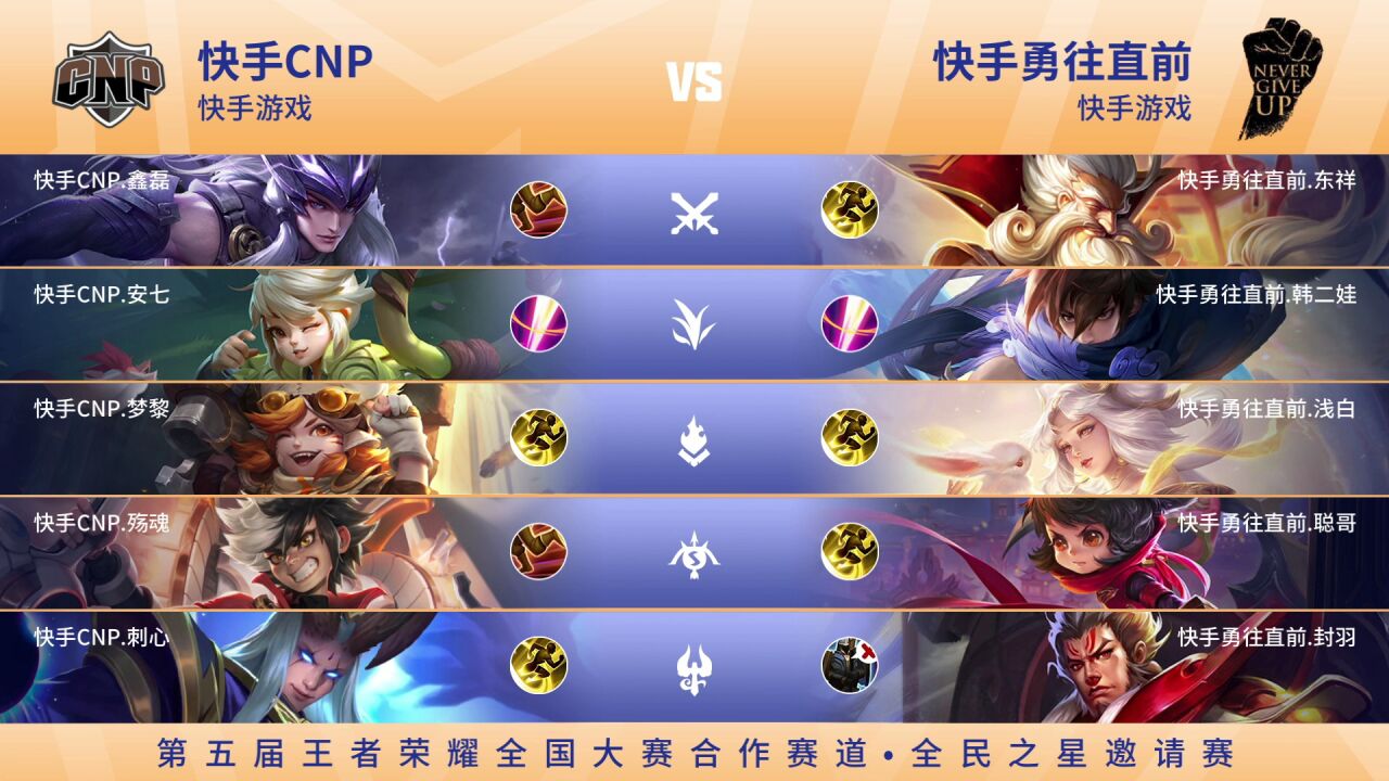 快手勇往直前 vs 快手CNP 第一局