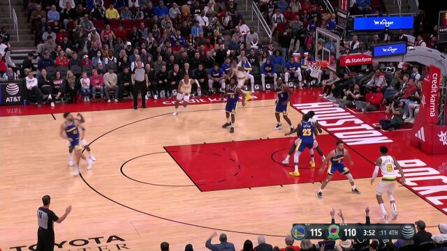  NBA常规赛：勇士vs火箭第4节原声解说回放