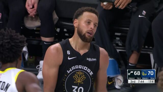 NBA常规赛：爵士vs勇士第3节英文原声回放