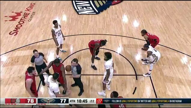 NBA常规赛：开拓者vs鹈鹕第4节中文解说回放