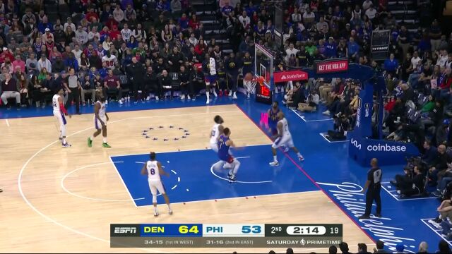 回顾76人vs掘金交战记录 两位MVP强有力争夺者的直接对话