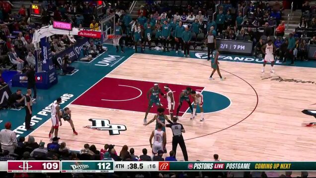 NBA常规赛：火箭vs活塞 中文解说全场回放