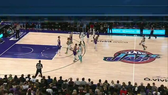 NBA常规赛：黄蜂vs爵士第2节英文原声回放