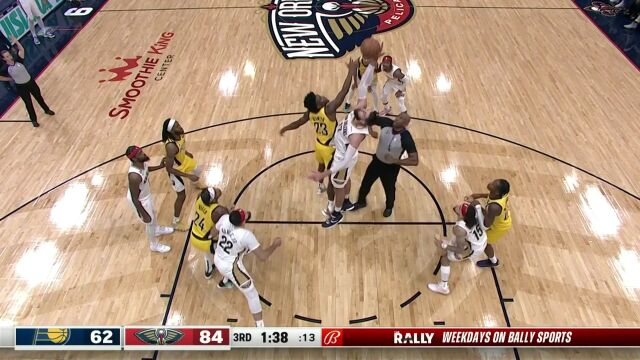 NBA常规赛：步行者vs鹈鹕第3节中文解说回放