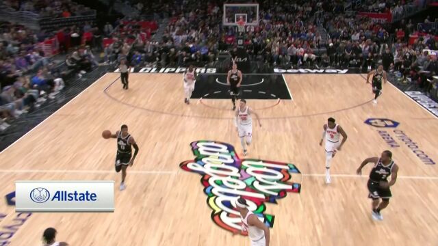 卡椒的默契配合 乔治助飞小卡空接暴扣