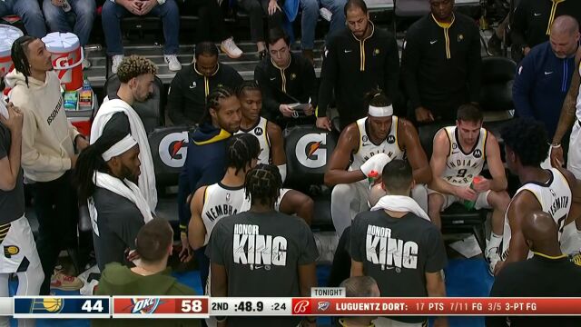 步行者vs雷霆第2节中文解说回放