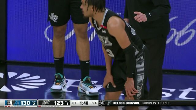 NBA常规赛：独行侠vs马刺加时赛中文解说回放