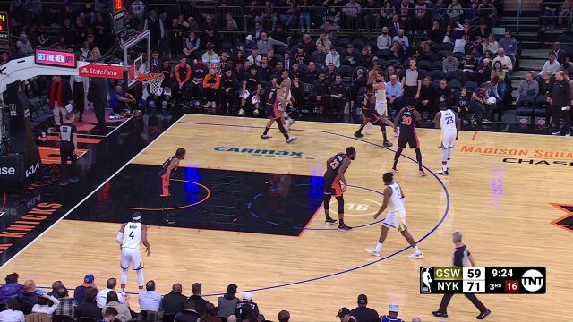 勇士vs尼克斯精华回放 尼克斯6人得分上双主场大胜勇士