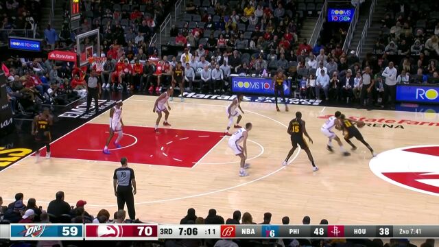 这才是熟悉的杨少侠 特雷杨招牌撤步三分空心入网