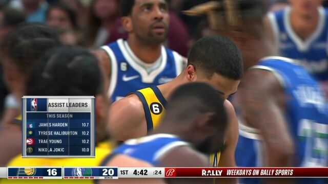 NBA常规赛：步行者vs独行侠第1节中文解说回放