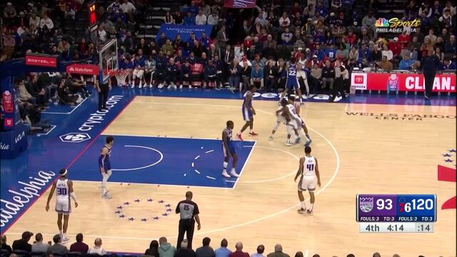 国王103-123费城 哈登爆发掌控局面