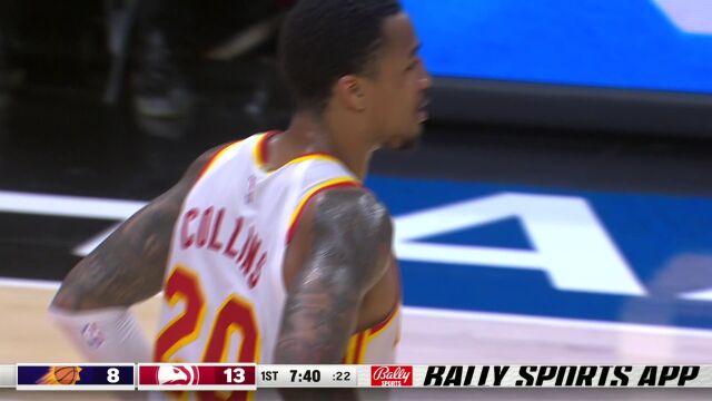 NBA常规赛：太阳vs老鹰第1节英文原声回放