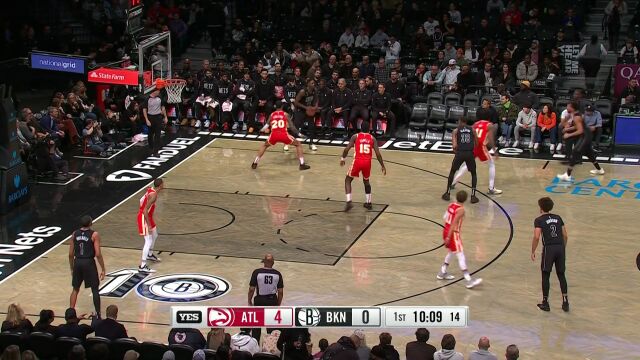 老鹰vs篮网第1节中文解说回放