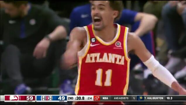 快船防守走神遭老鹰4秒打进两记扣篮