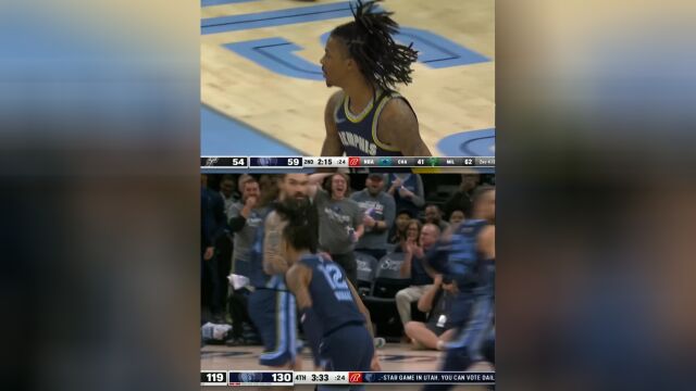 时隔1年！同框对比莫兰特再度炸裂隔扣珀尔特尔