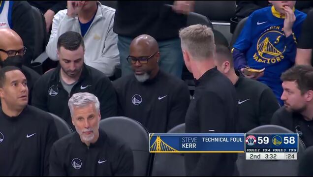 NBA常规赛：奇才vs勇士第2节英文原声回放