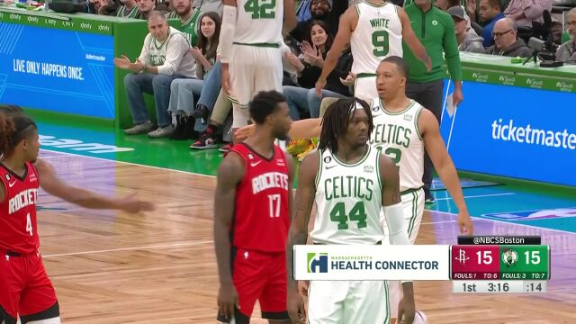 NBA常规赛：火箭vs凯尔特人第1节英文原声回放