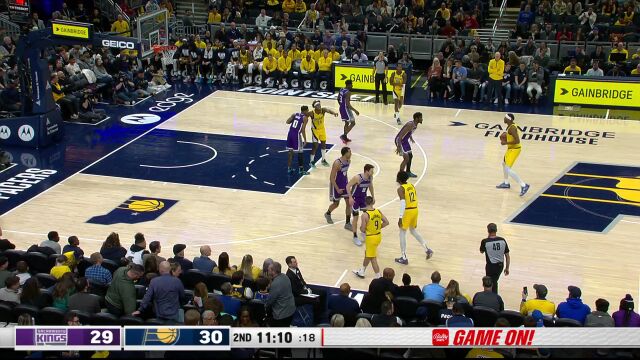 国王vs步行者精华回放 巴恩斯23分希尔德21分