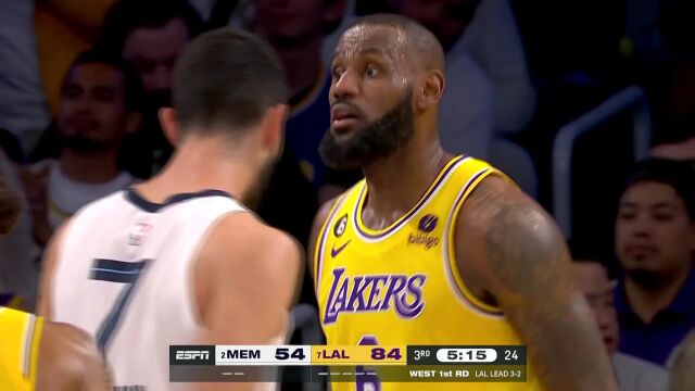 灰熊vs湖人第3节中文解说回放